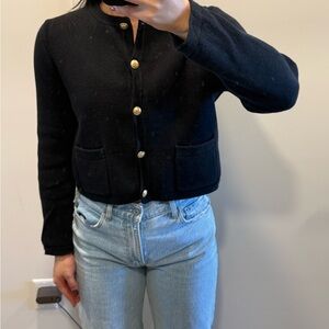 J. Crew EMILIE PATCH-POCKET SWEATER LADY JACKET